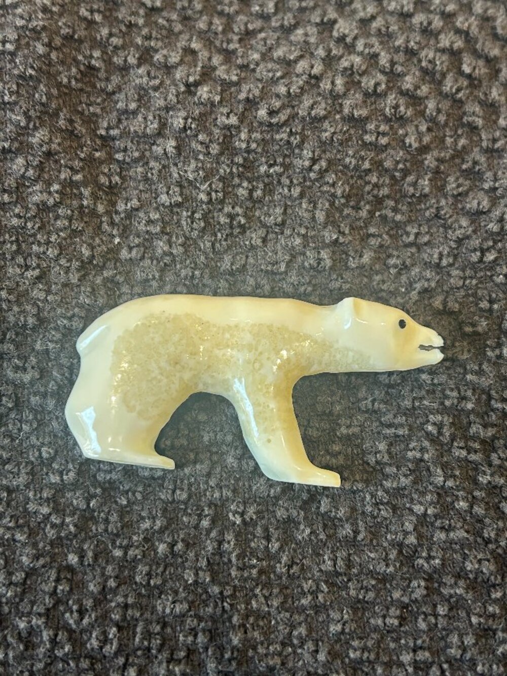 Inuit Carved Walrus Ivory Polar Bear EXCELLENT CONDITION!